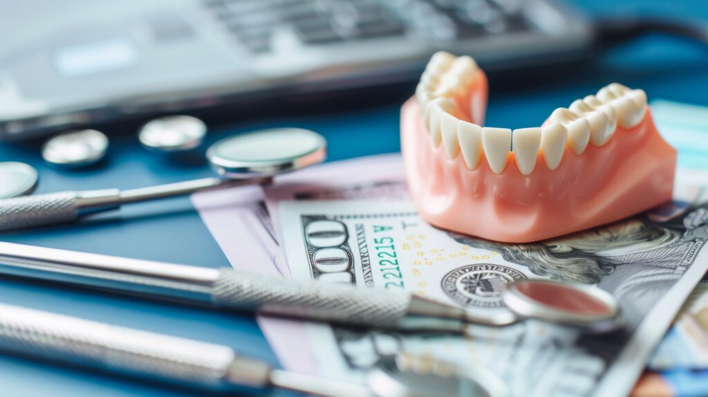 cost of implant supported bridge or dental crowns on the abutment teeth